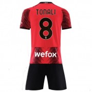 AC Milan Barn 2023-24 Sandro Tonali 8 Draktsett Fotball Hjemmedrakter Kortermet..
